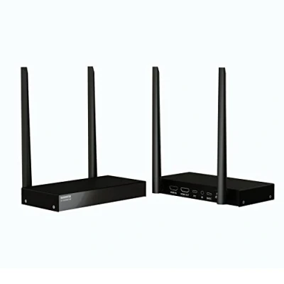 Abbildung von 4K Drathlose HDMI Extender Marmitek WHE4 4K60 Ultra HD Flächendeckendes Bereich Infrarot Rückgabefunktion USB Tastatur und Maus Unterstützung
