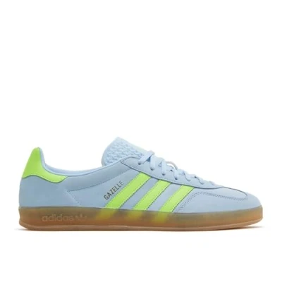 Abbildung von adidas Originals Gazelle Indoor Sneaker low, Größe: 38, Clear sky/solar green Leder und lederimitat