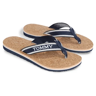 Abbildung von Tommy Hilfiger Beach Zehentrenner, Damen, Größe: 36, Space blue Schuhe