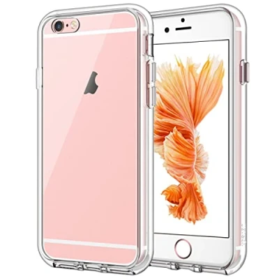 Abbildung von JETech Hülle für iPhone 6S und 6, Nie Vergilbung Handyhülle Stoßfest, Schutzhülle Anti Kratzt Transparent Rückseite (Durchsichtig)