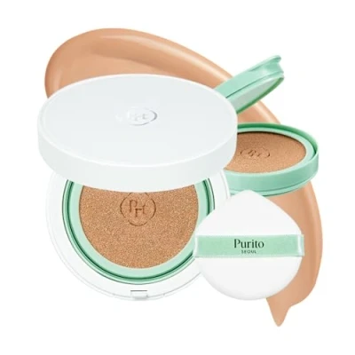 Abbildung von PURITO SEOUL Wonder Releaf Centella BB Cushion #23 Natural Beige, Foundation, Korean Centella, Makeup Long Lasting, Flawless Coverage, K Beauty, 15g, 0.52 fl.oz