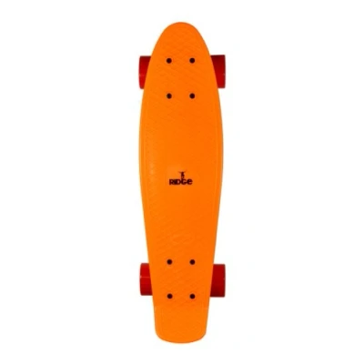 Abbildung von Ridge 22&quot; Mini Cruiser Board Retro Skateboard, komplett ausgerüstet, in orange, völlig der EU entworfen und hergestellt
