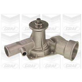 Abbildung von GRAF PA108 Wasserpumpe mit Dichtung mechanisch Gusseisen für Keilrippenriementrieb OPEL: Kadett C Coupe, Corsa A CC, D Schrägheck