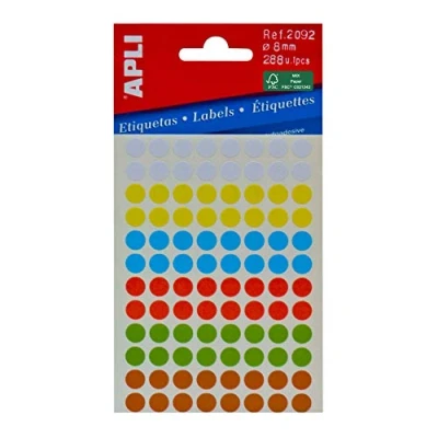 Abbildung von Apli Mini Etiketten, 8 mm Durchmesser, 288 Stück