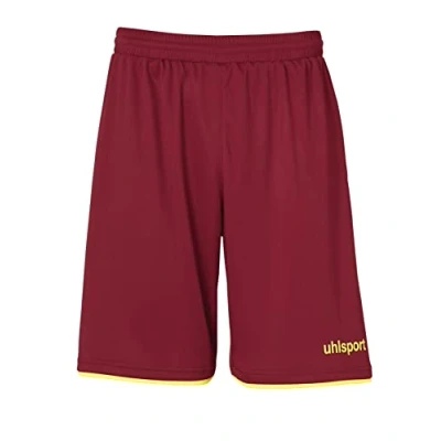 Abbildung von uhlsport Shorts, Größe: Large, Bordeaux/fluo gelb