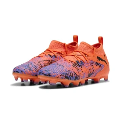 Abbildung von Puma Future 8 Match Creativity FG/AG JR Unisex Fußballschuh Nocken für Kinder, Größe: 29, Orange poppy/black/poison pink Schuhe