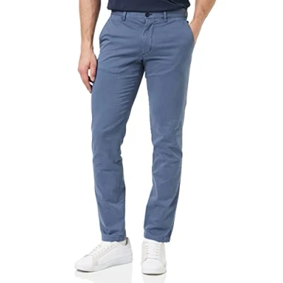 Abbildung von Tommy Hilfiger Herren Hose Bleecker TH Flex Satin Gmd Chino, Blau (Faded Indigo), 28W / 28L