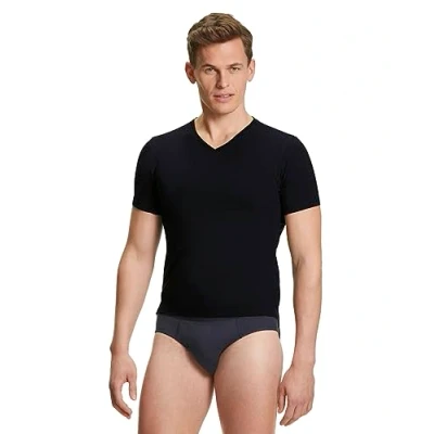 Abbildung von FALKE Herren Unterwäsche Daily Climate Control Outlast® V Neck M S/S TS Baumwolle schnelltrocknend 1 Stück, Schwarz (Black 3000), 3XL
