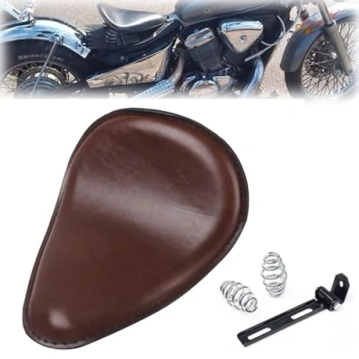 Abbildung von Triclicks Braun Motorrad Sattel Sitzfedern Solo Sitz