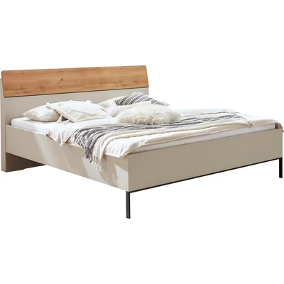 Abbildung von WIEMANN Futonbett &quot;Asti&quot;, Absetzungen in Bianco Eiche Nachbildung, Kufe Schiefer