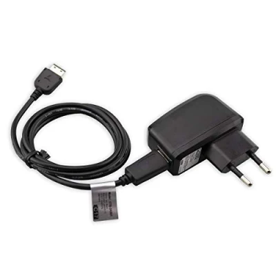 Abbildung von caseroxx Handy Ladekabel Ladegerät Reiselader für Samsung GT S3500, hochwertiges Set bestehend aus 220V Adapter und Datenkabel (Flexibles, stabiles Kabel in schwarz)