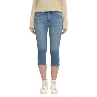 Abbildung von TOM Tailor KATE Capri Jeans Shorts, Damen, Größe: 27, Light stone wash denim