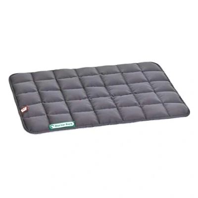 Abbildung von Doctor Bark Hundedecke weiche, hochwertige Hundematte für kleine Hunde/Welpen, robuste Indoor Outdoor Liegedecke, waschbar bis 95C (Gr. S, Grau)