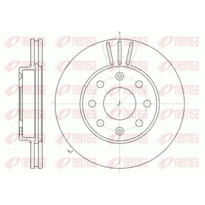 Abbildung von REMSA 6655.10 Bremsscheibe Vorderachse 235,7, 235,7 20 6 Belüftet CHEVROLET: Spark, Aveo / Kalos Schrägheck, Schrägheck