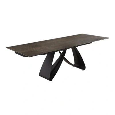 Abbildung von riess ambiente Esstisch INFINITY 180 260cm rost / schwarz · Konferenztisch mit Keramik (Einzelartikel, 1 St), ausziehbar für 8 10 Personen Marmor Design Metall Industrial
