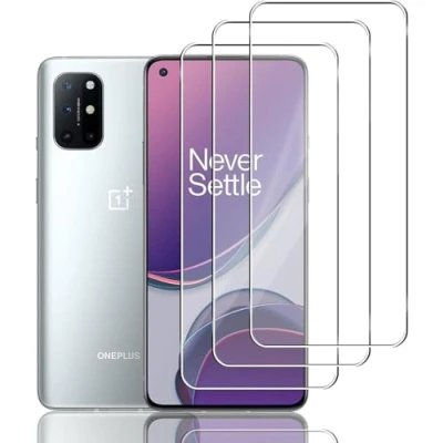 Abbildung von Jinyunlai Panzer Schutz Glas für OnePlus 8T Panzerglas, HD Displayschutzfolie, 9H Härte Schutzglas Schutzfolie, Frei von Kratzern, Ultra klar Panzerfolie 3 Stück