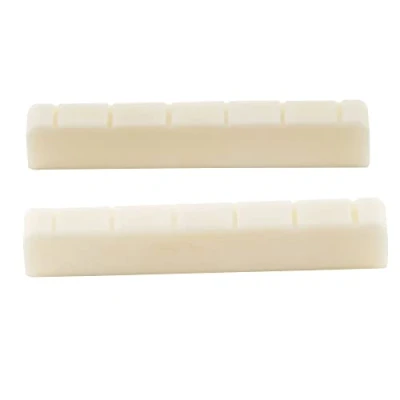 Abbildung von Musiclily Gekerbt Nut Knochensattel für 6 saitige Klassikgitarre,DJ 01 52x6x9/8,5mm(2 Stück)