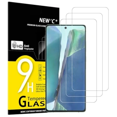 Abbildung von NEW&#039;C 3 Stück, Panzer Schutz Glas für Samsung Galaxy Note20, Frei von Kratzern, 9H Härte, HD Displayschutzfolie, 0.33mm Ultra klar, Ultrabeständig