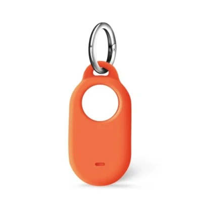 Abbildung von Msagkah Silikon Hülle für Sumsang SmartTag2, Poröse Schutzhülle mit Anti Verlust Schlüsselanhänger kompatibel Samsung Galaxy SmartTag2 (Orange)