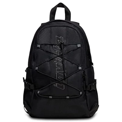 Abbildung von INVICTA ACT SMALL Rucksack aus nachhaltigem Stoff, Praktisch &amp; Unisex, mit Laptopfach, Büro, Reise, Arbeit, Fahrrad, Backpack, Daypack, italienisches Design, schwarz