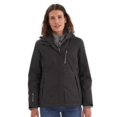 Abbildung von Killtec Damen Funktionsjacke Mit Abzippbarer Kapuze Nira, schwarz, 54, 32262 000