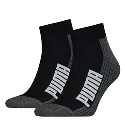 Abbildung von Puma Unisex Quarter Socken, Schwarz/Weiß, 35/38 (2er Pack)