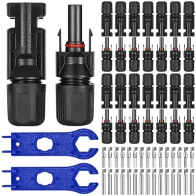 Abbildung von 15 Paar Solarstecker, Solar Stecker Set Solarpanel Kabelstecker, PV Solarstecker Plug Play Solaranlage Stecke Kabelstecker Photovoltaik Steckverbinder IP67 mit 2pcs Schraubenschlüssel