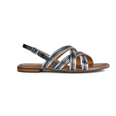 Abbildung von Geox Damen D Sozy Plus G Flat Sandal, Navy/Silver, 36.5 EU