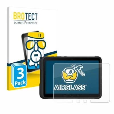 Abbildung von BROTECT Schutzglas für Samsung Galaxy Tab Active 4 Pro (im Querformat) (3 Stück) Schutzfolie Panzer Folie Glas [Extrem Kratzfest 9H,
