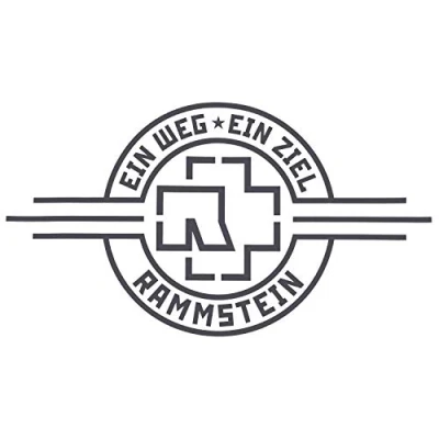 Abbildung von Rammstein Autoaufkleber EIN Weg, Ziel schwarz, Offizielles Band Merchandise (aussenklebend) 69 x 38cm Heckscheibe