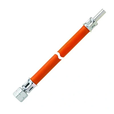 Abbildung von GOK Mitteldruck Schlauchleitung 1/4 ÜM Gummi PS 10 bar, Variante:1/4 Links x RST 8 80 cm