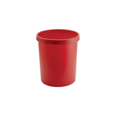 Abbildung von helit H6106125 Papierkorb „the german“ 30 Liter, rot, mit umlaufendem Griffrand, aus Kunststoff, 1 Stück