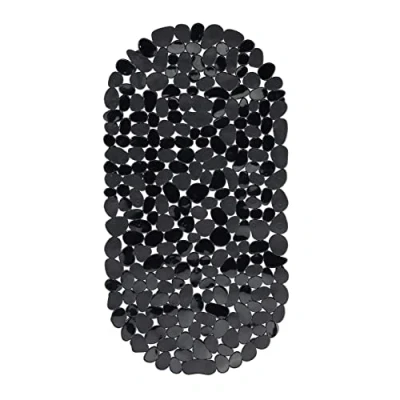 Abbildung von Duschmatte Badewannenmatte Steinoptik relaxdays, Höhe 5 mm, Kunststoff, Schwarz
