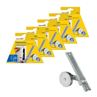 Abbildung von 5er Set Schellenberg 50400 Einlasswickler Maxi für 23 mm Rolladengurt Breite, Lochabstand 18,5 cm