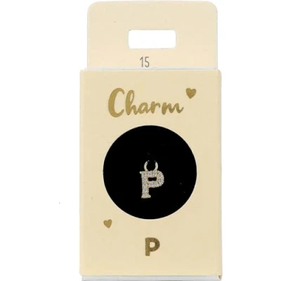 Abbildung von Depesche 11834 015 Charm Buchstabe P, vergoldeter Anhänger für Halsketten, Armband und Ohrringe, ideal als kleines Geschenk