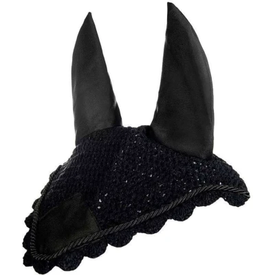 Abbildung von HKM Fliegenhaube Schwarz/Schwarz Vollblut