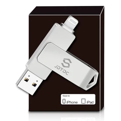 Abbildung von MFi zertifizierter 256GB USB Stick Für iPhone Foto iPad Speicherstick Flash Laufwerk Speicher Lightning Memory Speichererweiterung Backup Handy iOS