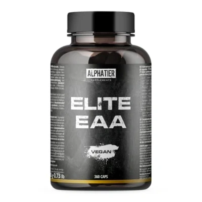 Abbildung von Alphatier Elite EAA Kapseln vegane Aminosäuren 360 St