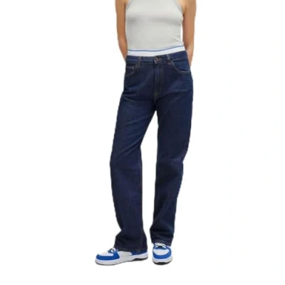 Abbildung von HUGO Elyah Jeans Straight Leg, Damen, Größe: 31x30, Navy