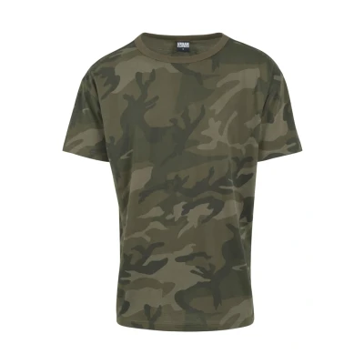 Abbildung von Urban Classics camo Oversized Tshirt print, Herren, Größe: Medium, Olive