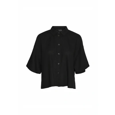 Abbildung von Vero Moda Vmlinn Hemdbluse, Damen, Größe: XS, Black