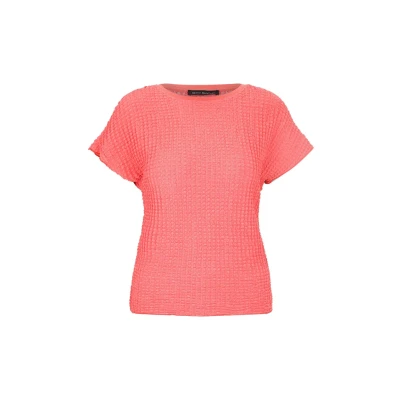 Abbildung von Betty Barclay Struktur Tshirt basic, Damen, Größe: 36, Hot coral