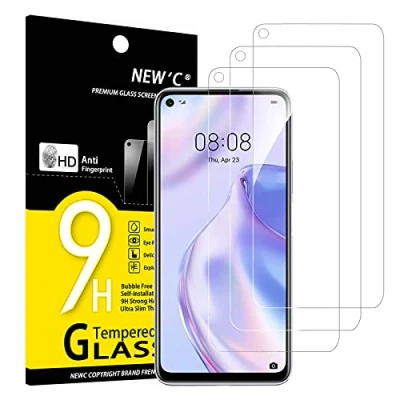 Abbildung von NEW&#039;C 3 Stück, Panzer Schutz Glas für Huawei P40 Lite 5G, [Nicht 4G] Frei von Kratzern, 9H Härte, HD Displayschutzfolie, 0.33mm Ultra klar, Ultrabeständig