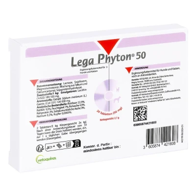 Abbildung von Lega Phyton 50 Erg.futterm.tabl.f.hunde/katzen