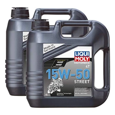 Abbildung von 2x LIQUI MOLY 1689 Motorbike 4T Synth Motorrad Street Race 15 W 50 4L