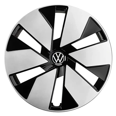 Abbildung von Volkswagen 10A071458BWZG Radkappen (4 Stück) Radzierblenden 18 Zoll Stahlfelgen Radblenden Bicolor, schwarz/Silber