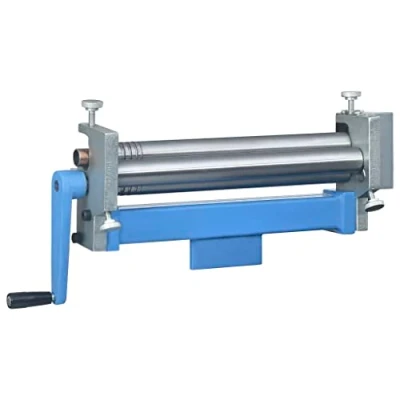 Abbildung von vidaXL Rundbiegemaschine Manuell Walzen Biegemaschine Biegegerät Rundbiegegerät Profibiegemaschine 320mm Gusseisen 480x150x105mm Blau