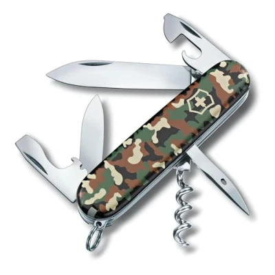 Abbildung von Victorinox Schweizer Taschenmesser, Spartan, Multitool, Swiss Army Knife mit 12 Funktionen, Klinge, Korkenzieher, Dosenöffner