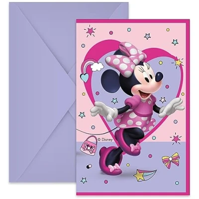 Abbildung von Minnie Mouse Junior Einladungen 6 Stück