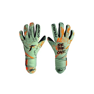 Abbildung von Reusch Torwarthandschuhe Pure Contact Fusion mit hervorragendem Grip und Innennaht Schnitt, 10.5, grün/orange